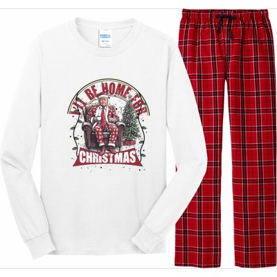 Trump 2024 ILl Be Home For Christmas Long Sleeve Pajama Set