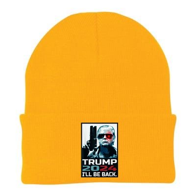 Trump 2024 | I'll Be Back | Elect Donald Trump 2024 Election Knit Cap Winter Beanie