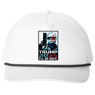 Trump 2024 | I'll Be Back | Elect Donald Trump 2024 Election Snapback Five-Panel Rope Hat