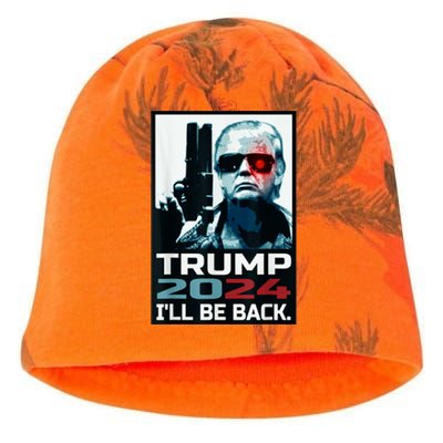 Trump 2024 | I'll Be Back | Elect Donald Trump 2024 Election Kati - Camo Knit Beanie