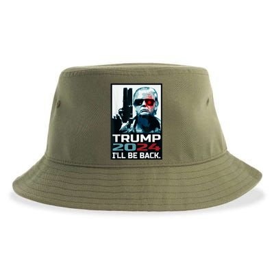 Trump 2024 | I'll Be Back | Elect Donald Trump 2024 Election Sustainable Bucket Hat