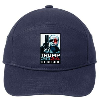 Trump 2024 | I'll Be Back | Elect Donald Trump 2024 Election 7-Panel Snapback Hat