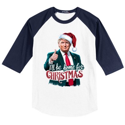 Trump 2024 ILl Be Home For Christmas Baseball Sleeve Shirt