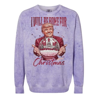 Trump 2024 ILl Be Home For Christmas Colorblast Crewneck Sweatshirt