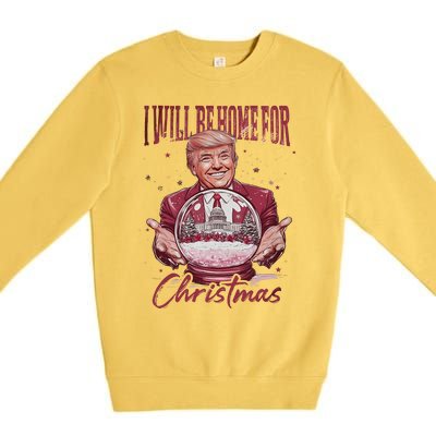 Trump 2024 ILl Be Home For Christmas Premium Crewneck Sweatshirt