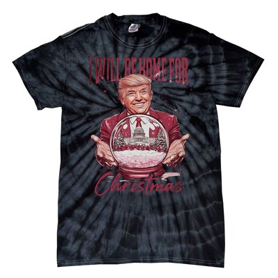 Trump 2024 ILl Be Home For Christmas Tie-Dye T-Shirt