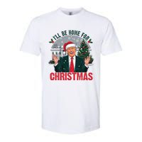 Trump 2024 ILl Be Home For Christmas Funny Santa Claus Softstyle CVC T-Shirt