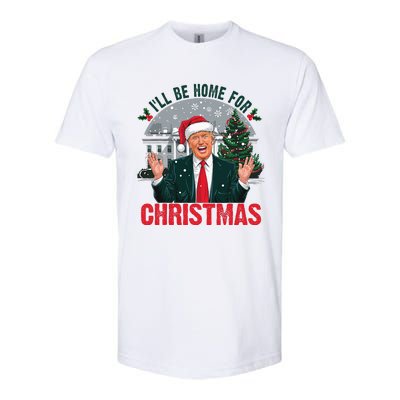 Trump 2024 ILl Be Home For Christmas Funny Santa Claus Softstyle CVC T-Shirt