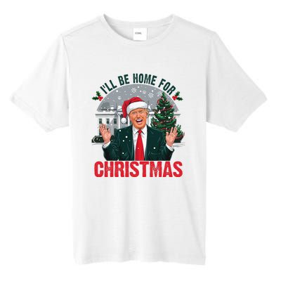 Trump 2024 ILl Be Home For Christmas Funny Santa Claus Tall Fusion ChromaSoft Performance T-Shirt