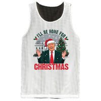 Trump 2024 ILl Be Home For Christmas Funny Santa Claus Mesh Reversible Basketball Jersey Tank