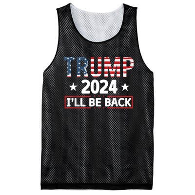 Trump 2024 Ill Be Back Will Support Mesh Reversible Basketball Jersey Tank