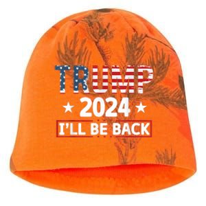 Trump 2024 Ill Be Back Will Support Kati - Camo Knit Beanie