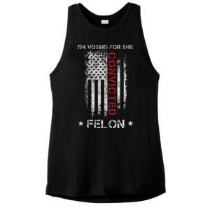 Trump 2024 IM Voting For The Convicted Felon Ladies PosiCharge Tri-Blend Wicking Tank