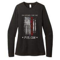 Trump 2024 IM Voting For The Convicted Felon Womens CVC Long Sleeve Shirt