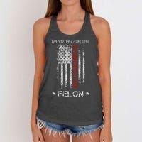 Trump 2024 IM Voting For The Convicted Felon Women's Knotted Racerback Tank