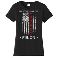 Trump 2024 IM Voting For The Convicted Felon Women's T-Shirt