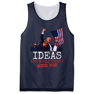 Trump 2024 Ideas Are Bulletproof Trump 2024 Mesh Reversible Basketball Jersey Tank