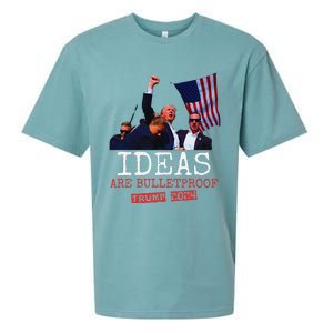 Trump 2024 Ideas Are Bulletproof Trump 2024 Sueded Cloud Jersey T-Shirt