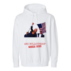 Trump 2024 Ideas Are Bulletproof Trump 2024 Garment-Dyed Fleece Hoodie