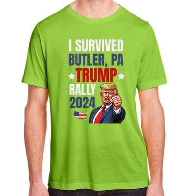 Trump 2024 I Survived Trump Rally Butler Pa Shooting Ear Adult ChromaSoft Performance T-Shirt