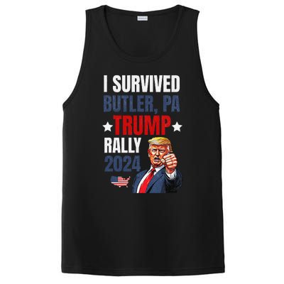 Trump 2024 I Survived Trump Rally Butler Pa Shooting Ear PosiCharge Competitor Tank