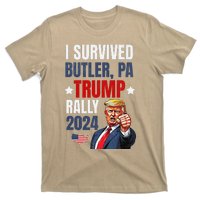 Trump 2024 I Survived Trump Rally Butler Pa Shooting Ear T-Shirt