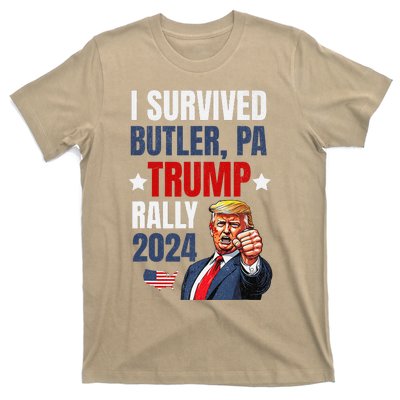 Trump 2024 I Survived Trump Rally Butler Pa Shooting Ear T-Shirt