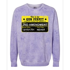 The 2a Is My Gun Permit Proud American Pro 2nd Amendment Colorblast Crewneck Sweatshirt