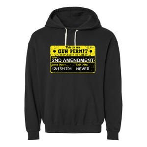 The 2a Is My Gun Permit Proud American Pro 2nd Amendment Garment-Dyed Fleece Hoodie