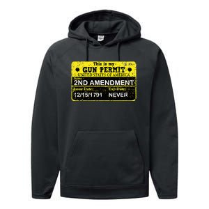 The 2a Is My Gun Permit Proud American Pro 2nd Amendment Performance Fleece Hoodie