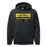 The 2a Is My Gun Permit Proud American Pro 2nd Amendment Performance Fleece Hoodie