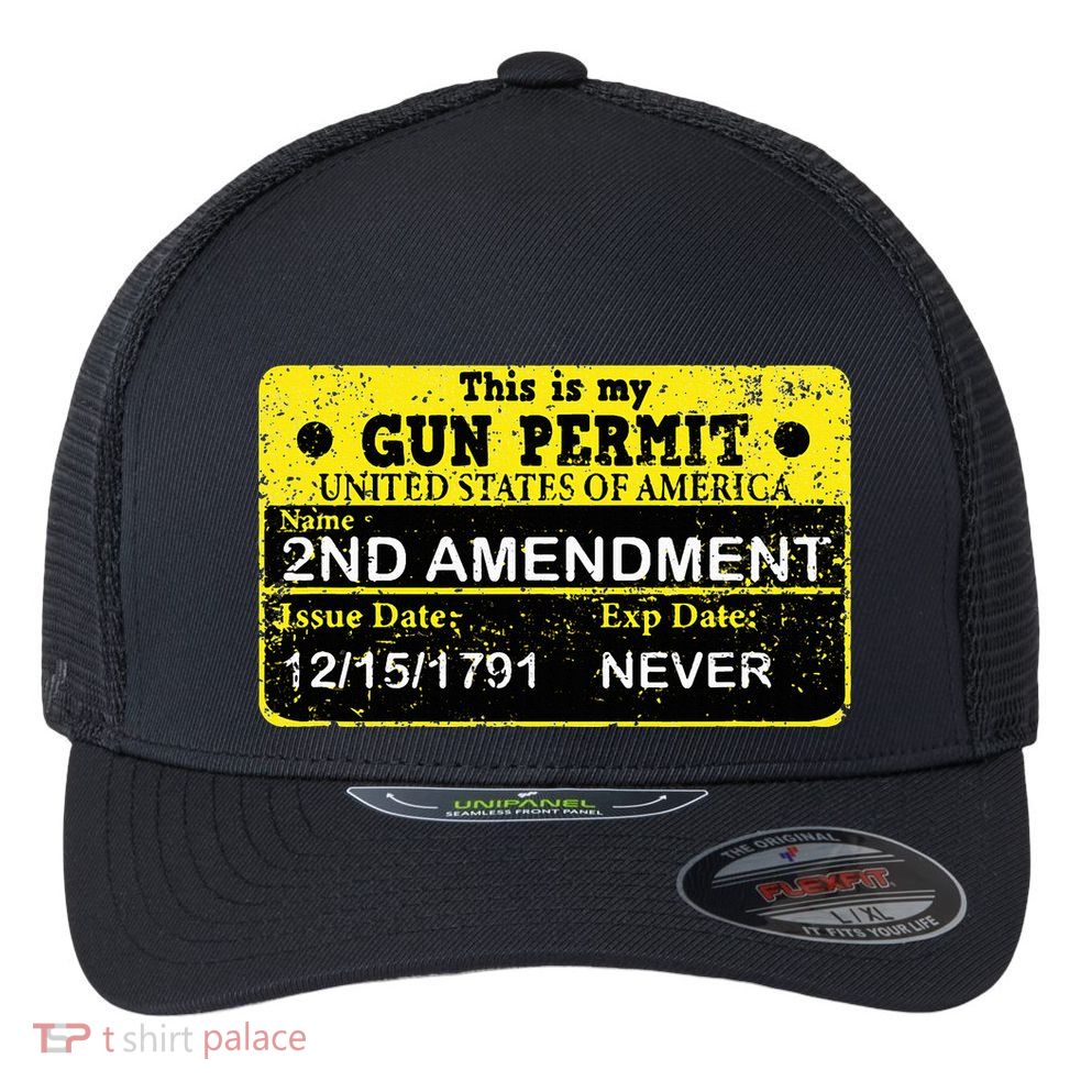 The 2a Is My Gun Permit Proud American Pro 2nd Amendment Flexfit Unipanel Trucker Cap
