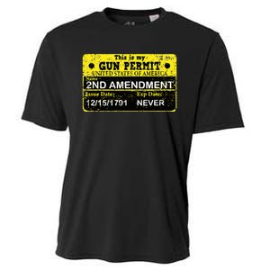 The 2a Is My Gun Permit Proud American Pro 2nd Amendment Cooling Performance Crew T-Shirt