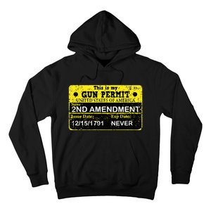 The 2a Is My Gun Permit Proud American Pro 2nd Amendment Hoodie