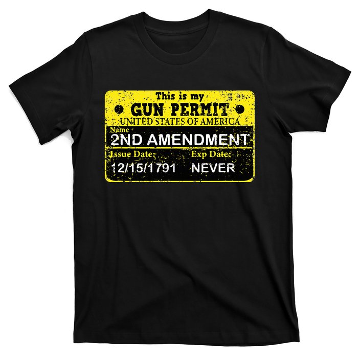 The 2a Is My Gun Permit Proud American Pro 2nd Amendment T-Shirt