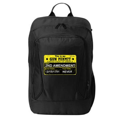The 2a Is My Gun Permit Proud American Pro 2nd Amendment City Backpack