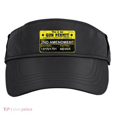 The 2a Is My Gun Permit Proud American Pro 2nd Amendment Adult Drive Performance Visor