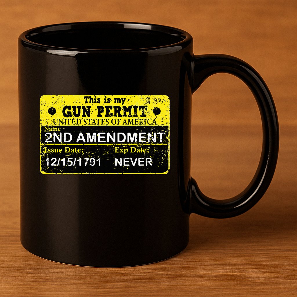The 2a Is My Gun Permit Proud American Pro 2nd Amendment 11oz C Handle Ceramic Mug