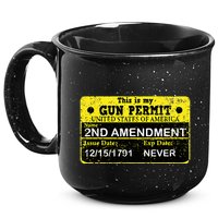 The 2a Is My Gun Permit Proud American Pro 2nd Amendment 15oz Campfire Ceramic Mug