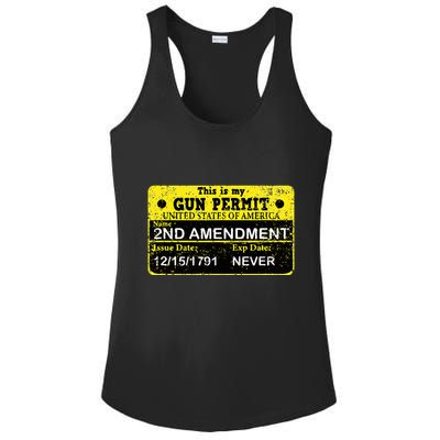 The 2a Is My Gun Permit Proud American Pro 2nd Amendment Ladies PosiCharge Competitor Racerback Tank
