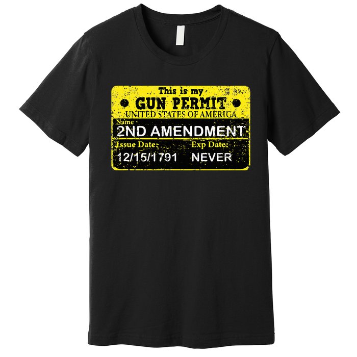 The 2a Is My Gun Permit Proud American Pro 2nd Amendment Premium T-Shirt