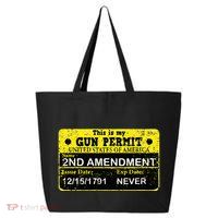 The 2a Is My Gun Permit Proud American Pro 2nd Amendment 25L Jumbo Tote