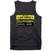 The 2a Is My Gun Permit Proud American Pro 2nd Amendment Tank Top