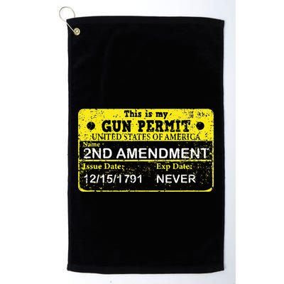 The 2a Is My Gun Permit Proud American Pro 2nd Amendment Golf Towel