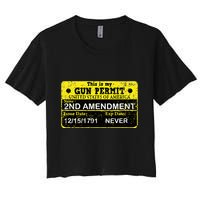 The 2a Is My Gun Permit Proud American Pro 2nd Amendment Women's Crop Top Tee