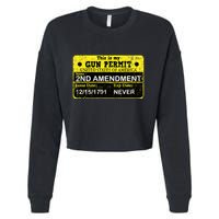 The 2a Is My Gun Permit Proud American Pro 2nd Amendment Cropped Pullover Crew