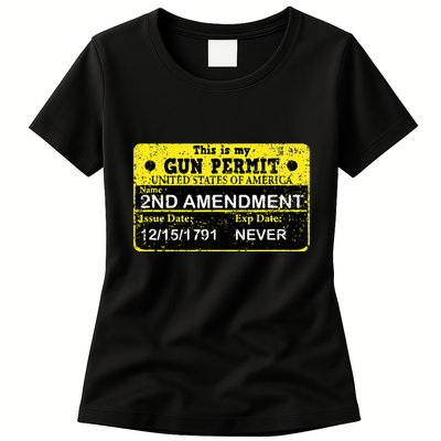 The 2a Is My Gun Permit Proud American Pro 2nd Amendment Womens T-Shirt