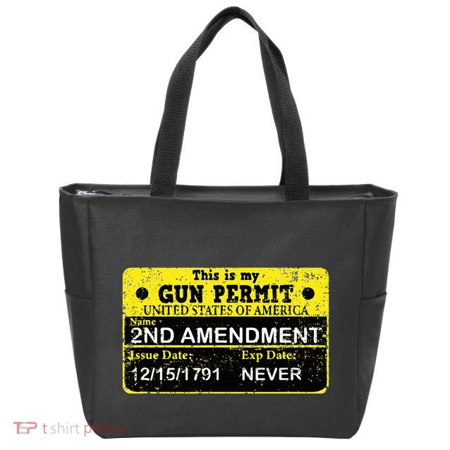 The 2a Is My Gun Permit Proud American Pro 2nd Amendment Zip Tote Bag