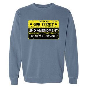 The 2a Is My Gun Permit Proud American Pro 2nd Amendment Garment-Dyed Sweatshirt