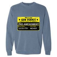 The 2a Is My Gun Permit Proud American Pro 2nd Amendment Garment-Dyed Sweatshirt